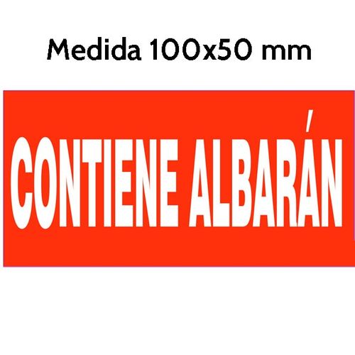 Etiqueta CONTIENE ALBARÁN